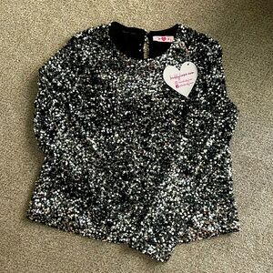 Buddy Love, size M, black and silver sequins